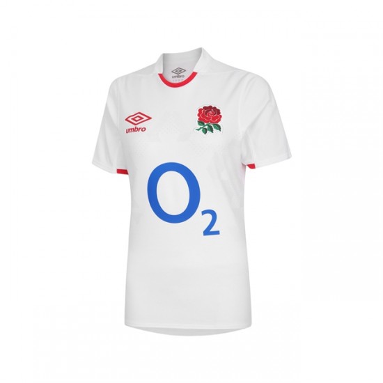 Camisola Inglesa Rugby Mulher Equipamento Primeiro 2020-2021 Manga Curta